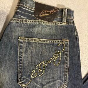 Vintage Ed Hardy‎ Faded Blue wash Jeans 32
